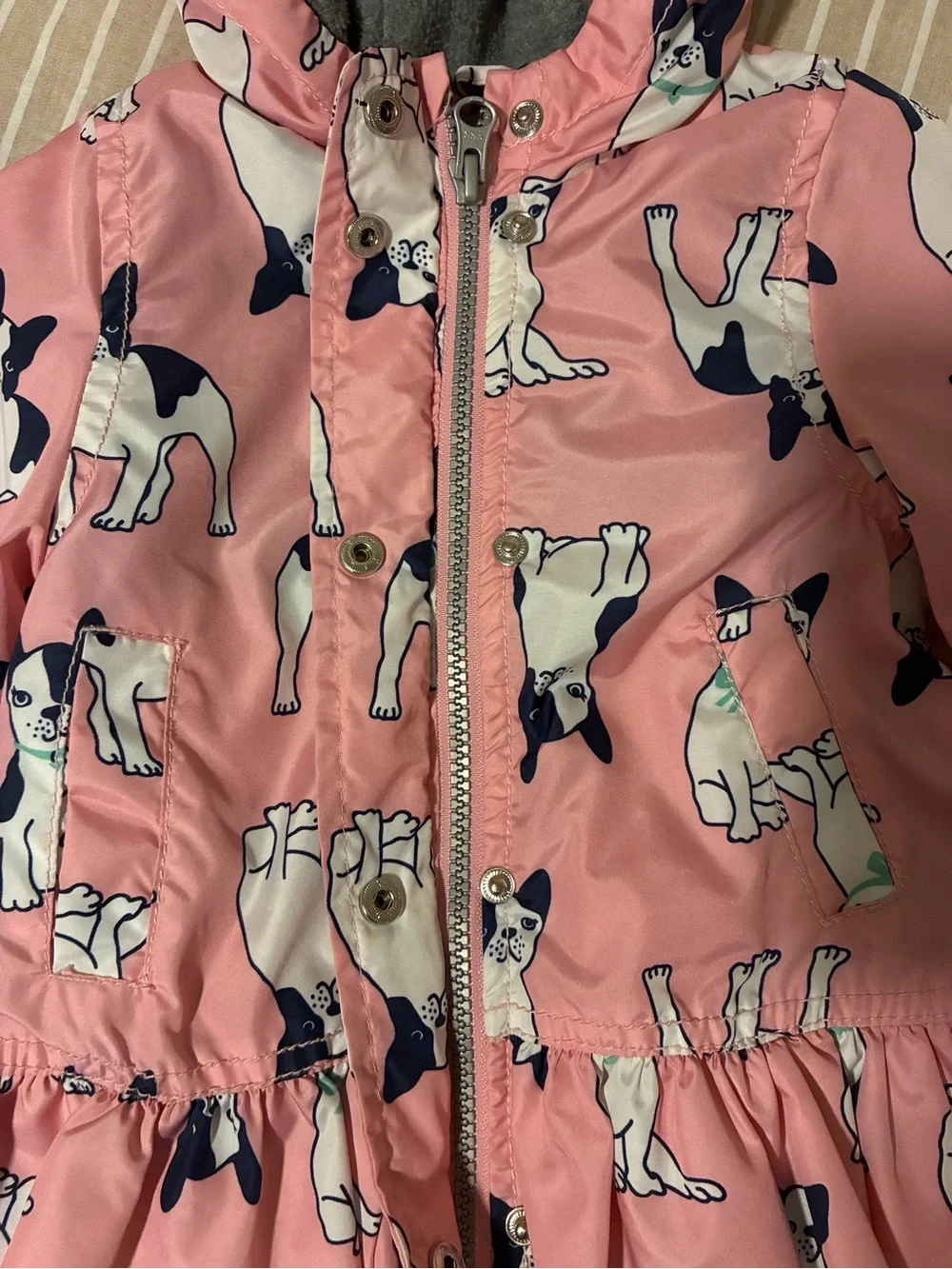Carter's Pink Hooded Raincoat with Dog Print